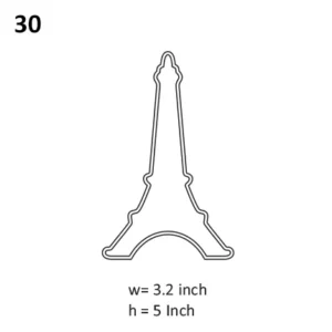 Acrylic cookie Shapper - Eiffel Tower