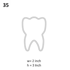 Acrylic cookie Shapper - Tooth