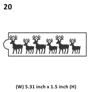 Precut Wafer Paper 20 - Deer pattern