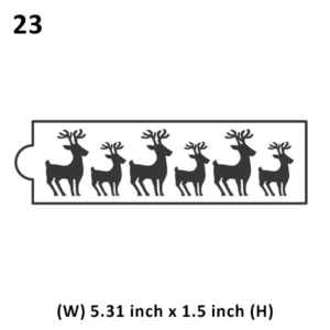 Precut Wafer Paper 23 - Standing Deers
