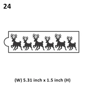 Precut Wafer Paper 24 - Walking Deers