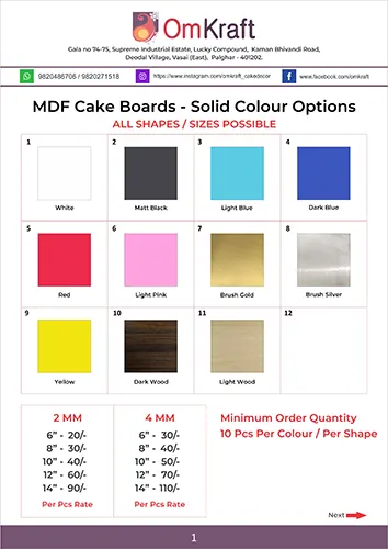 MDF Cake Boards