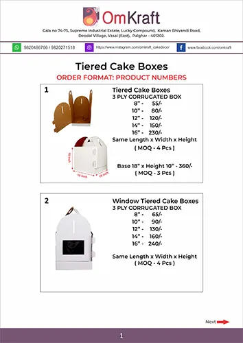Tiered Cake Boxes