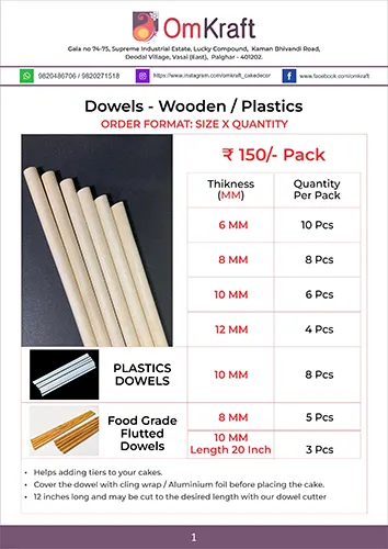 Wooden & Plastic Dowels