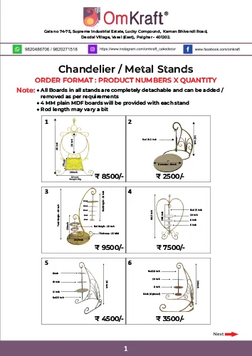 Chandelier / Metal Stands