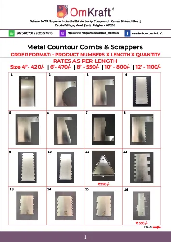 Metal Contour Combs & Scrappers