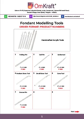 Fondant Modelling tools