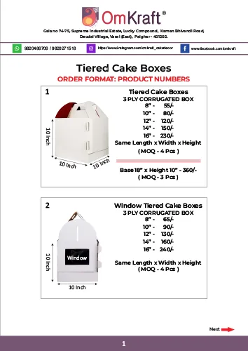 Tiered Cake Boxes