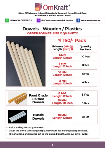 Wooden & Plastic Dowels